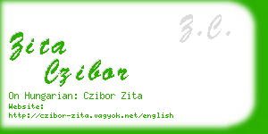 zita czibor business card